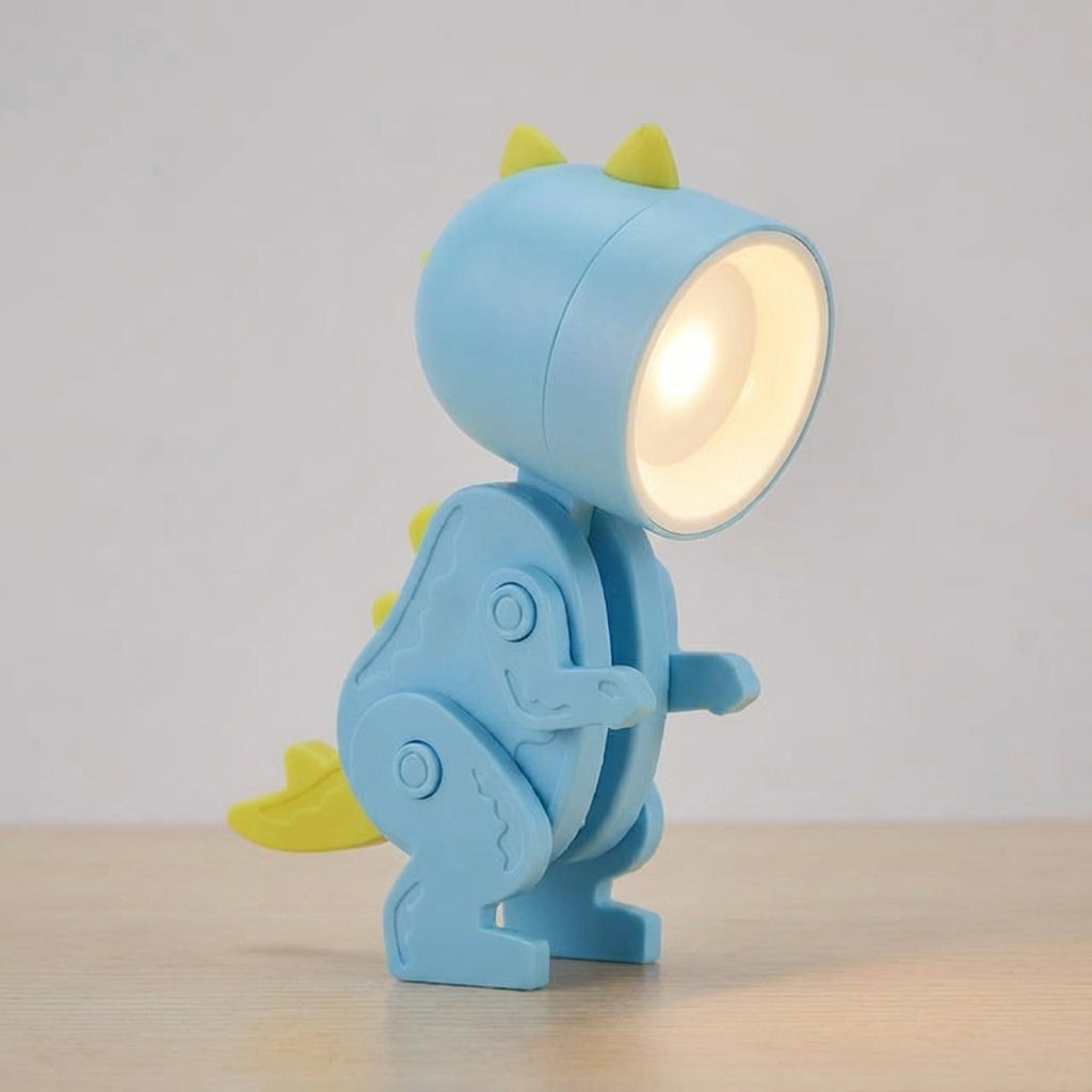 Bureaulamp Dinosaurus Opvouwbaar LED Warm Licht Draagbaar Clip Groen Blauw Roze Geel Speels Kinderkamer Kantoor Compact Reislamp USB | Sansoti