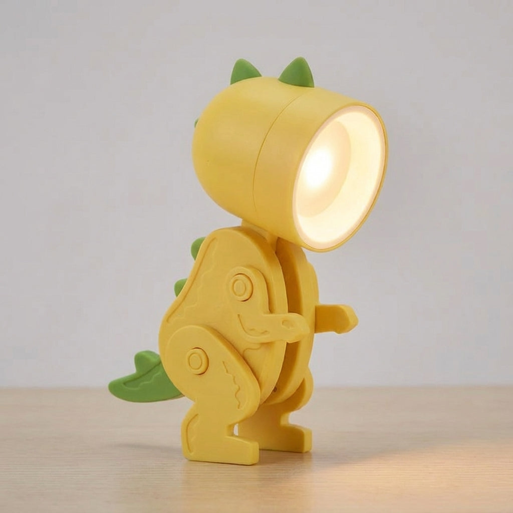 Bureaulamp Dinosaurus Opvouwbaar LED Warm Licht Draagbaar Clip Groen Blauw Roze Geel Speels Kinderkamer Kantoor Compact Reislamp USB | Sansoti