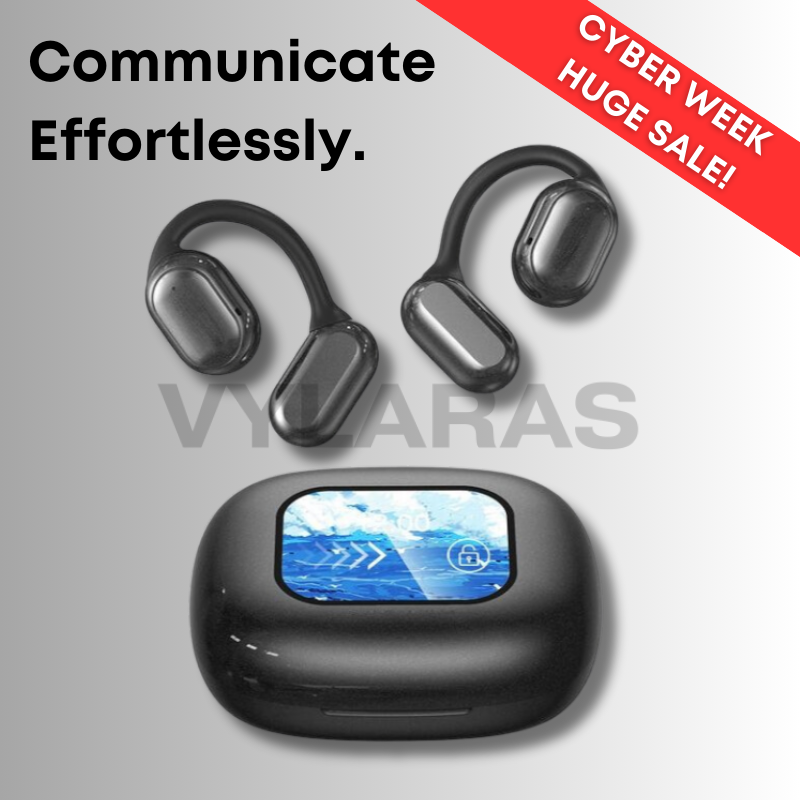 Draadloze Vertaaloortjes met AI Real-Time Vertaling – 40+ Talen, Noise Cancellation, Touch Bediening, 20 Uur Batterij | Sansoti