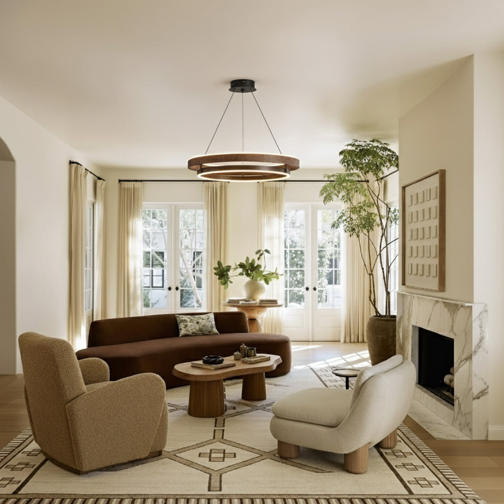 Moderne LED Hängeleuchte mit Ringen – Designer-Beleuchtung mit warmem Licht | Restfield
