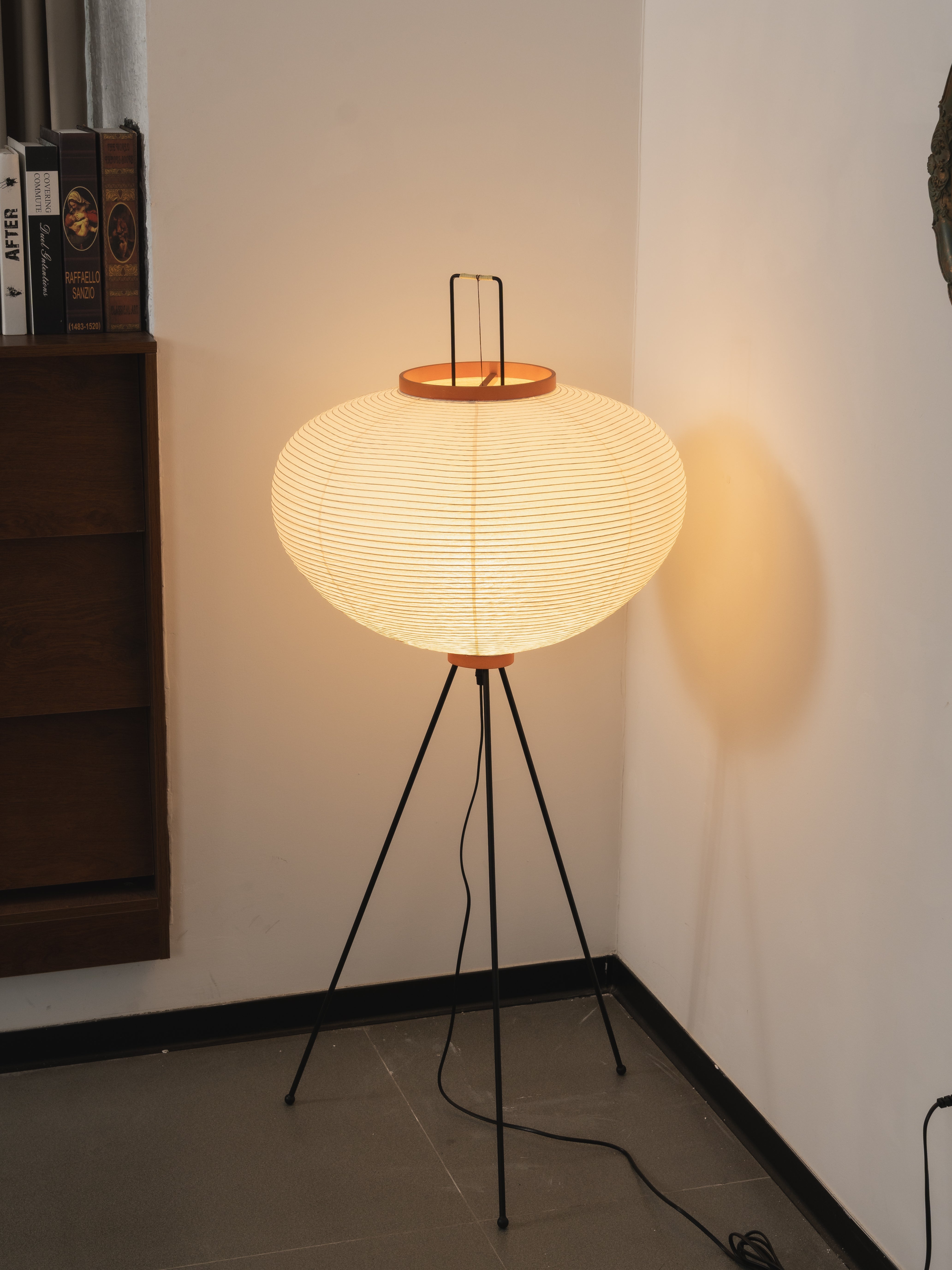 Akari Stehleuchte Maulbeerpapier Metall Japanischer Stil Wohnzimmer | Restfield
