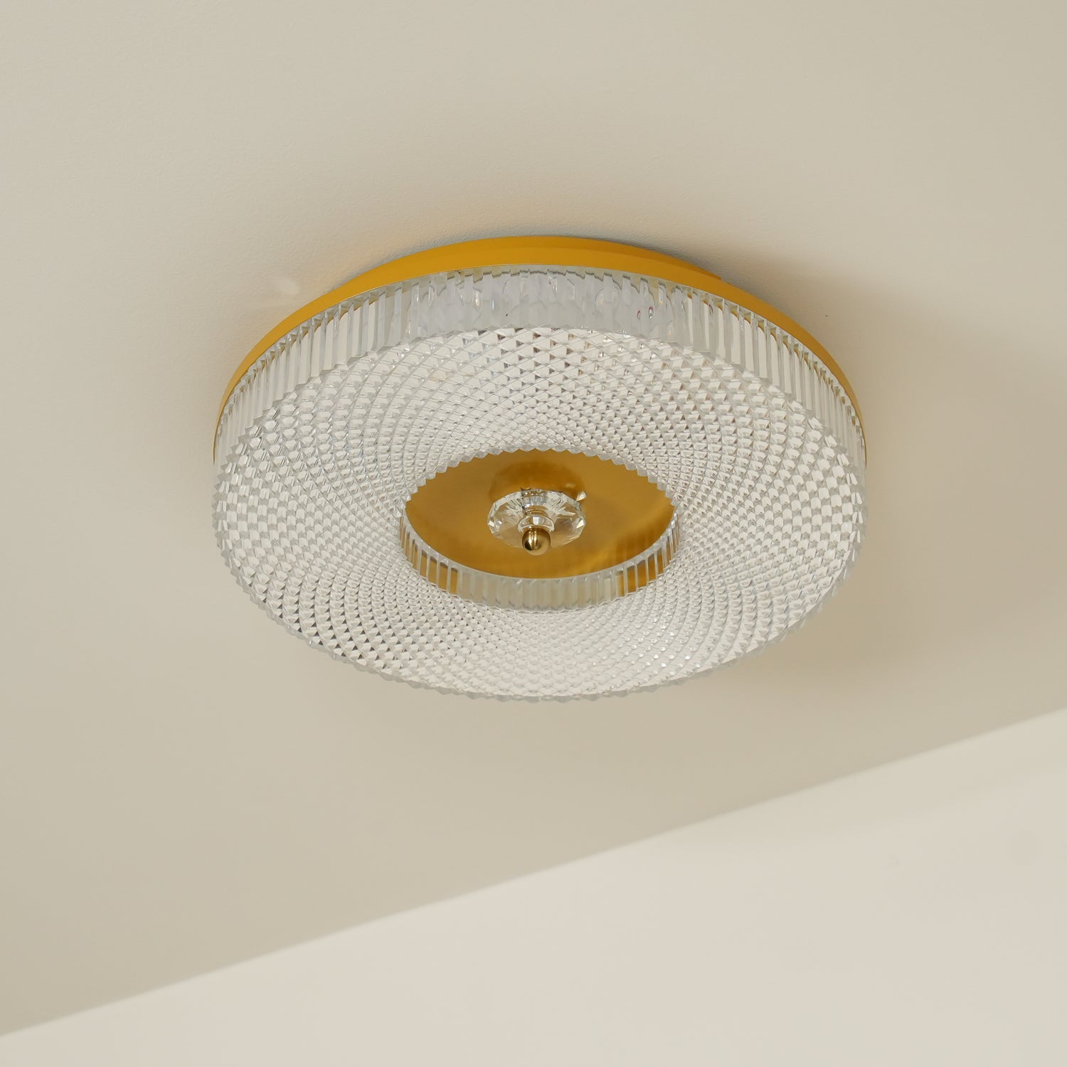 LED Plafondlamp Rond IJzer Acryl Dimbaar 3000K 4000K 6000K Zwart Wit Goud | Sansoti