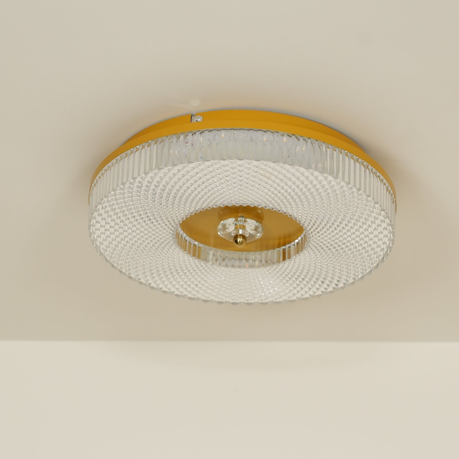 LED Plafondlamp Rond IJzer Acryl Dimbaar 3000K 4000K 6000K Zwart Wit Goud | Sansoti