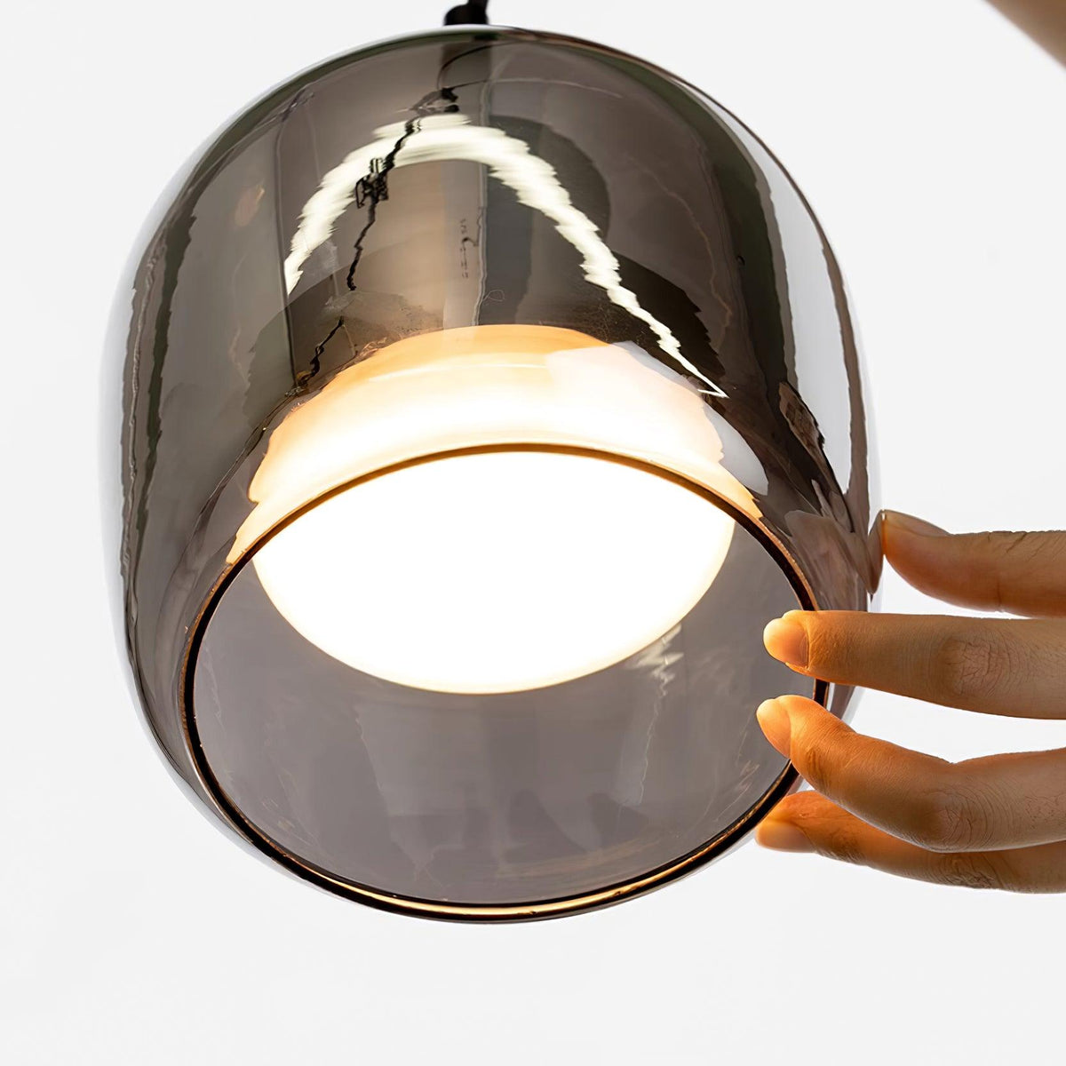 Rookglas Hanglamp Minimalistisch Design Dimbaar E27 Fitting Eettafel Woonkamer Plafondverlichting Eetkamer | Sansoti