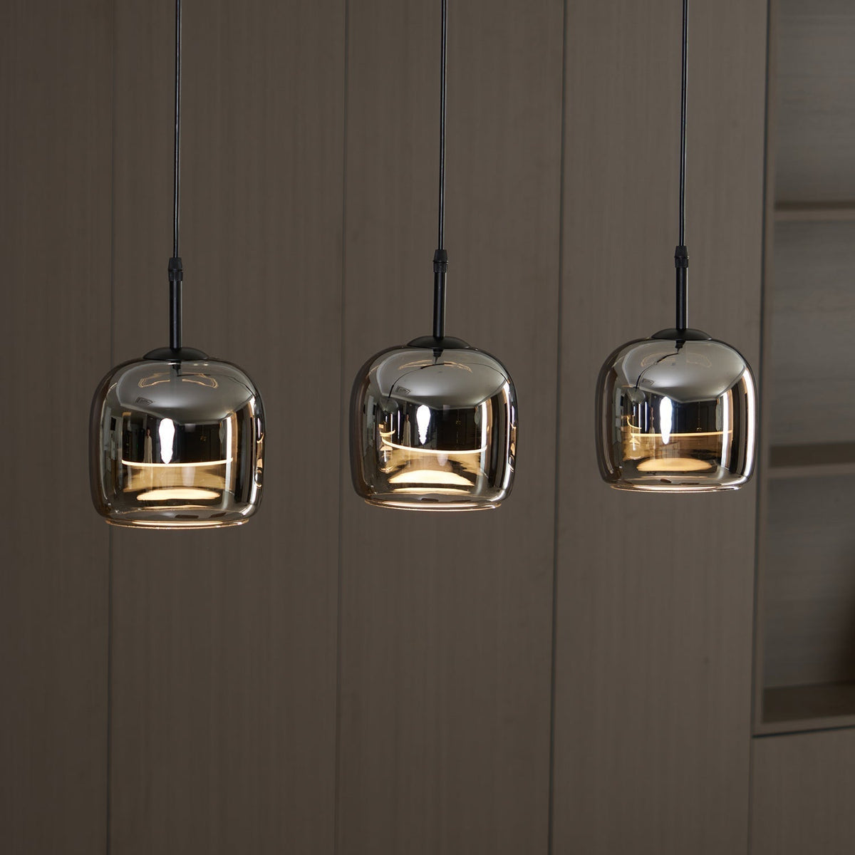Rookglas Hanglamp Minimalistisch Design Dimbaar E27 Fitting Eettafel Woonkamer Plafondverlichting Eetkamer | Sansoti
