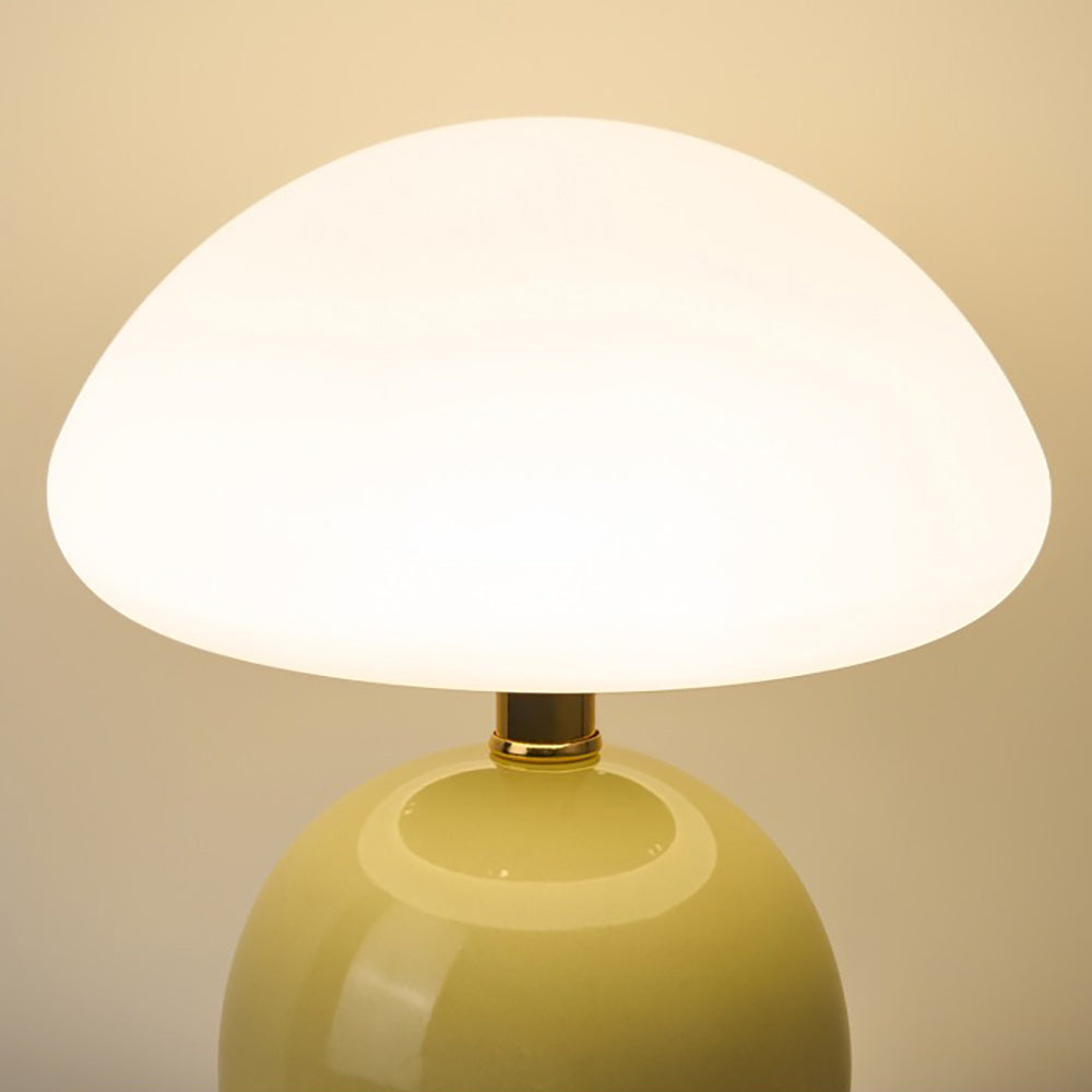 Keramische Tafellamp met Rotomold Kap - Warm Wit LED 3000K - Ø 20 cm - Scandinavische Designlamp | Sansoti