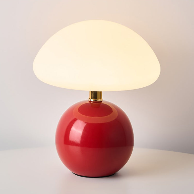 Keramische Tafellamp met Rotomold Kap - Warm Wit LED 3000K - Ø 20 cm - Scandinavische Designlamp | Sansoti