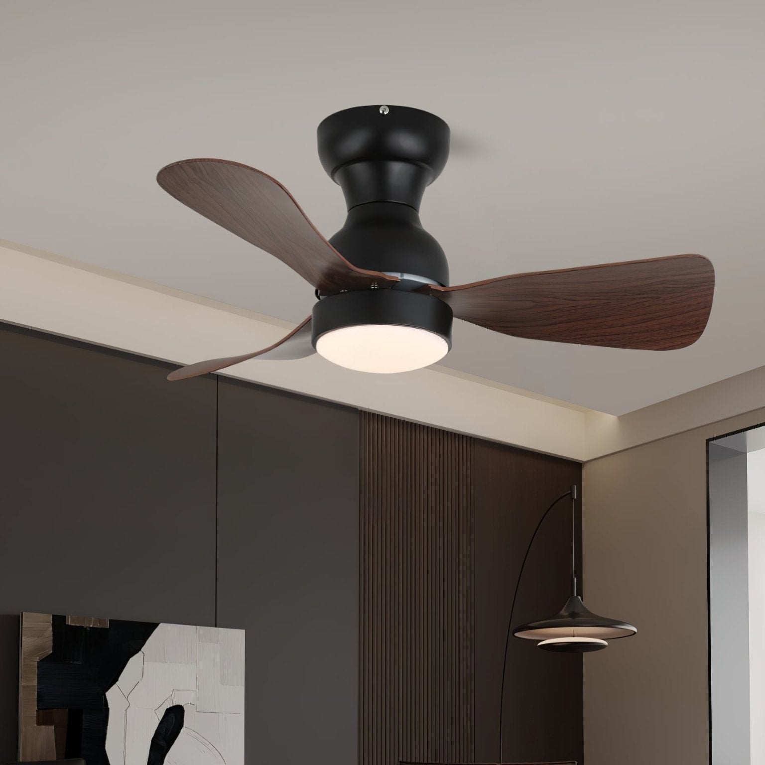 Moderne Plafondventilator met Geïntegreerde LED-Verlichting Ø70 cm – Stilte & Stijl | Sansoti