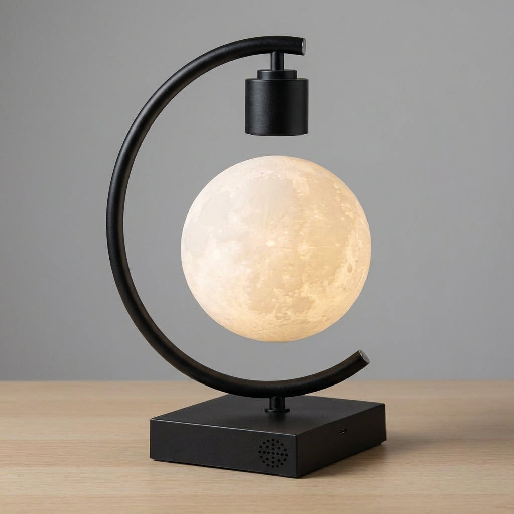 Zwevende Maanlamp Magnetisch Leviterend LED Dimbaar Ø14cm Woonkamer Slaapkamer Bureaulamp Nachtlamp Cadeau Sfeerverlichting | Sansoti