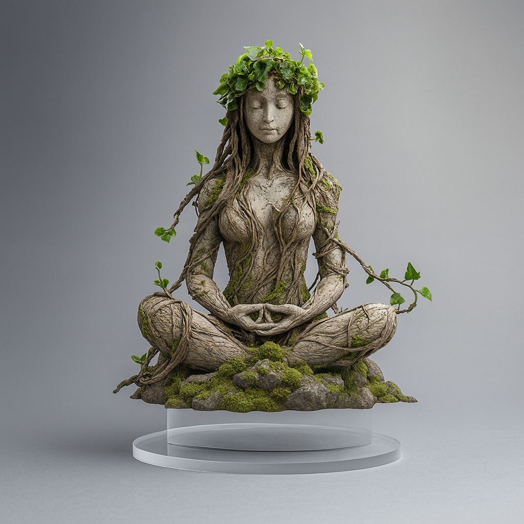 Spirituele Godin Sculptuur Acryl – Meditatieve Woonkamerdecoratie voor Mindfulness – 16.3×20 cm Moderne Kunstfiguur | Sansoti