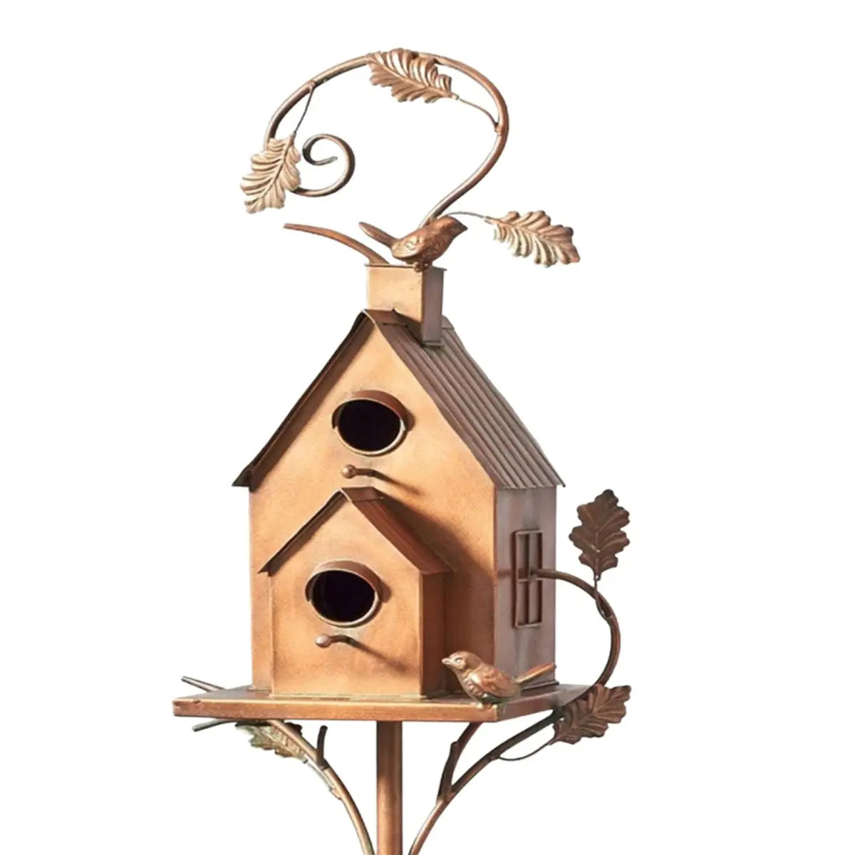 Metalen Vogelhuisje op Tuinsteker Vintage Stijl Tuindecoratie 5 Varianten Ornament Decoratief voor Tuin Patio Terras | Sansoti
