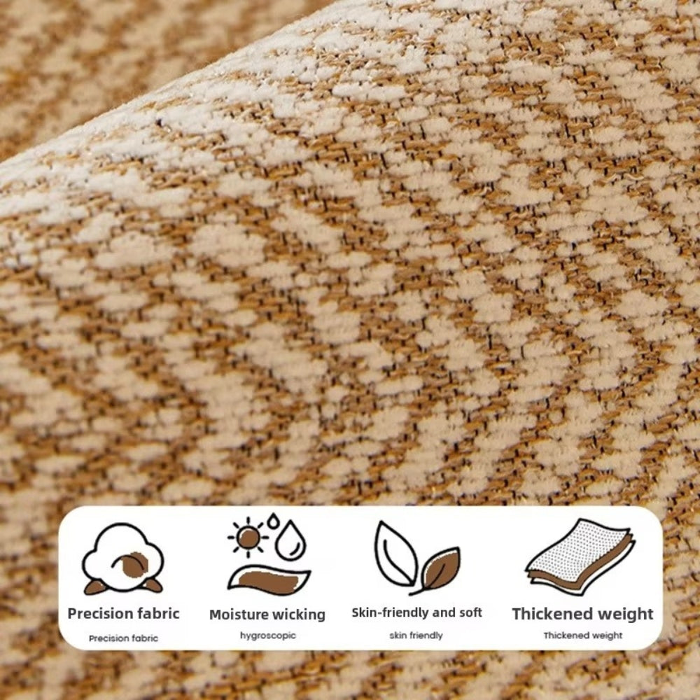Golvende Antislip Bankhoes - Moderne Bescherming voor Meubels met Decoratieve Golfrand | Sansoti