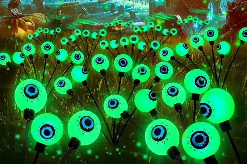 Eyeball Solar Garden Light 6-Head Halloween Decoration Atmospheric Lighting Garden Patio Pathway Outdoor | Sansoti
