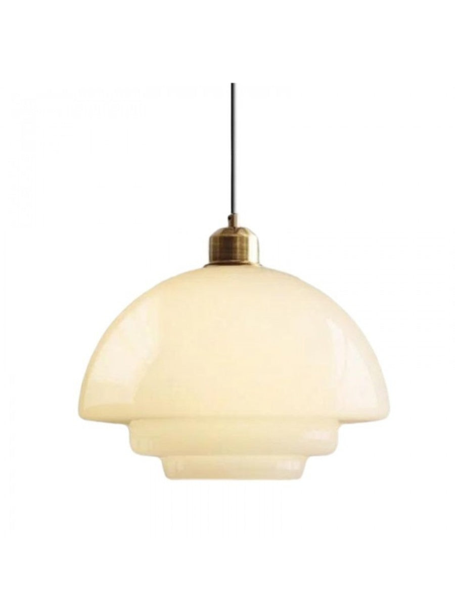 Glazen Hanglamp met Gelaagd Design – Melkwit Matglas voor Eetkamer en Woonkamer | Sansoti
