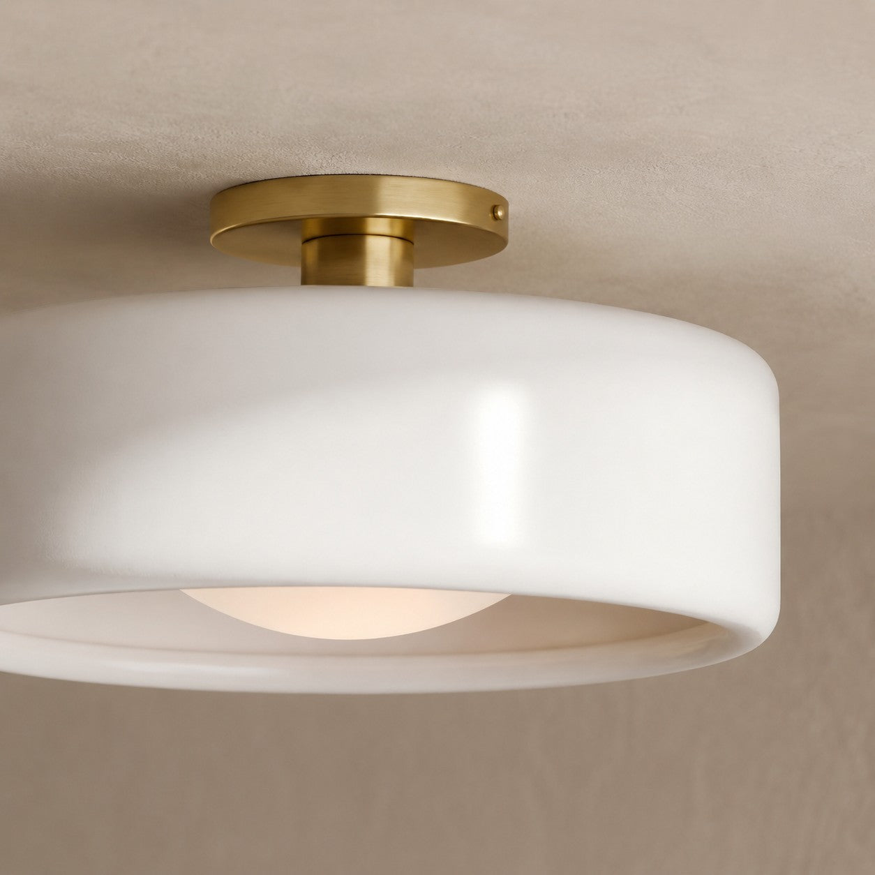 Porselein Plafondlamp Rond Modern – Zachte Sfeerverlichting voor Gang Kantoor Keuken | Sansoti