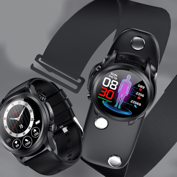 Slimme Gezondheidshorloge met Bloedsuikermeting & Hartslagmeter Waterdicht Fitness Tracker Smartwatch | Sansoti