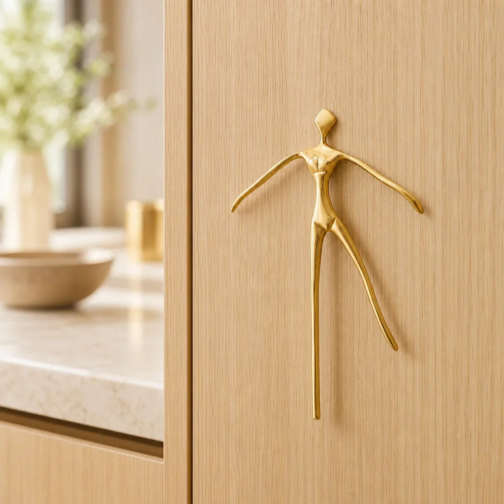 Diana Post-Impressionism Retro Art Thinker Brass Cabinet Handle