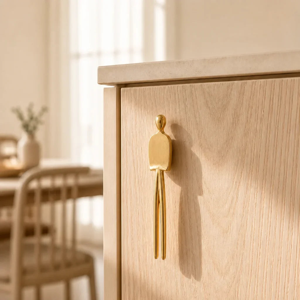 Diana Post-Impressionism Retro Art Thinker Brass Cabinet Handle