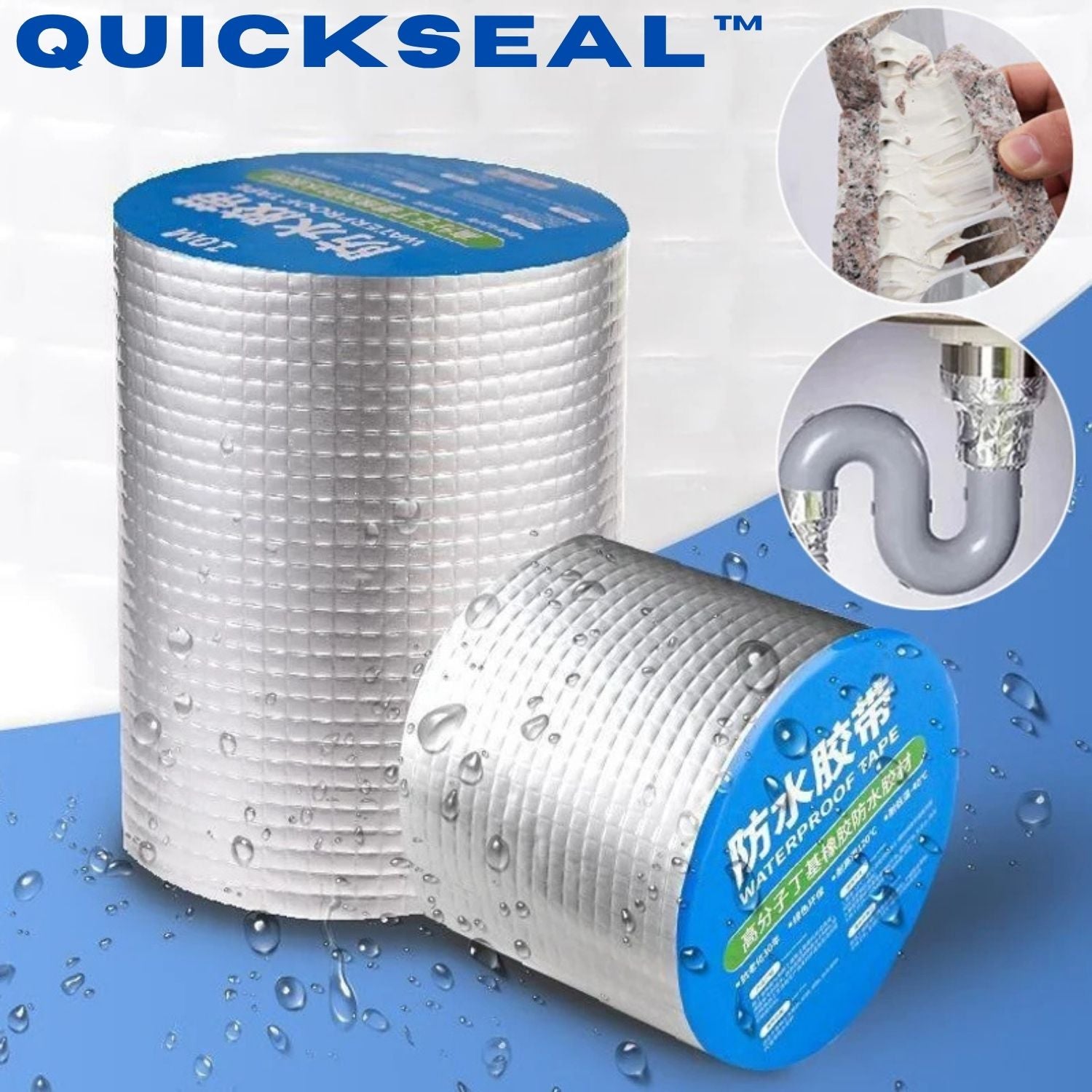 QuickSeal Waterdicht Reparatieband | Sterke Hechting | Lekdichting | Veelzijdig voor Binnen en Buiten | Sansoti