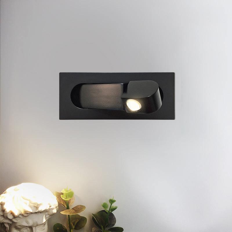 LED wandlamp met verborgen schakelaar – druk in, druk uit – verstelbare kop voor leeslicht naast bed | Sansoti