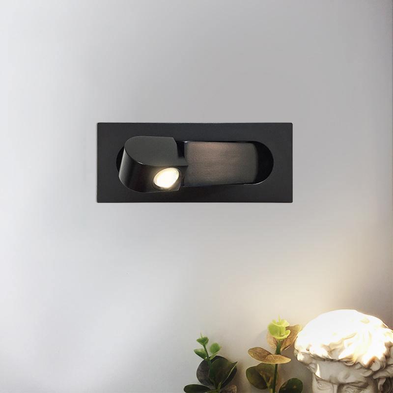 LED wandlamp met verborgen schakelaar – druk in, druk uit – verstelbare kop voor leeslicht naast bed | Sansoti
