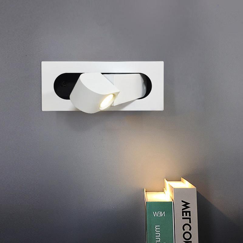 LED wandlamp met verborgen schakelaar – druk in, druk uit – verstelbare kop voor leeslicht naast bed | Sansoti