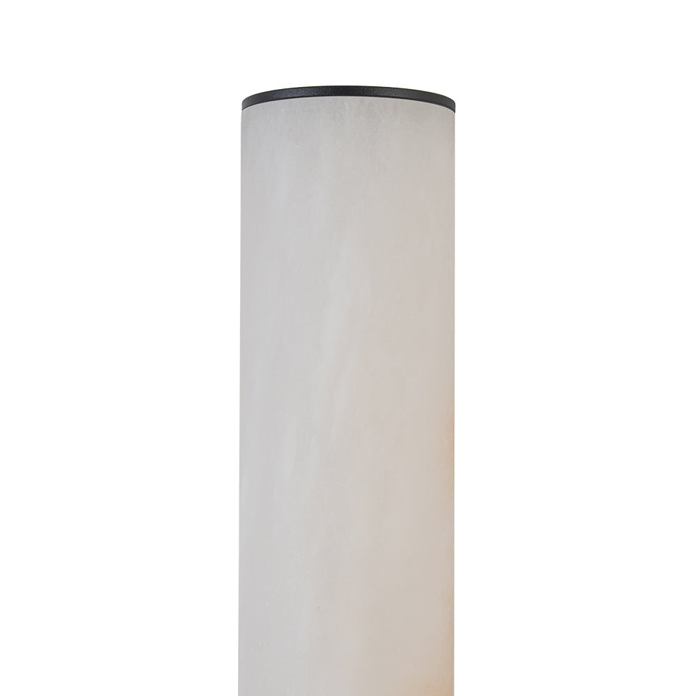 Lineaire LED Wandlamp met Albast – Moderne Badkamerverlichting in Messing of Zwart – 60cm Dimbaar 3000K | Sansoti