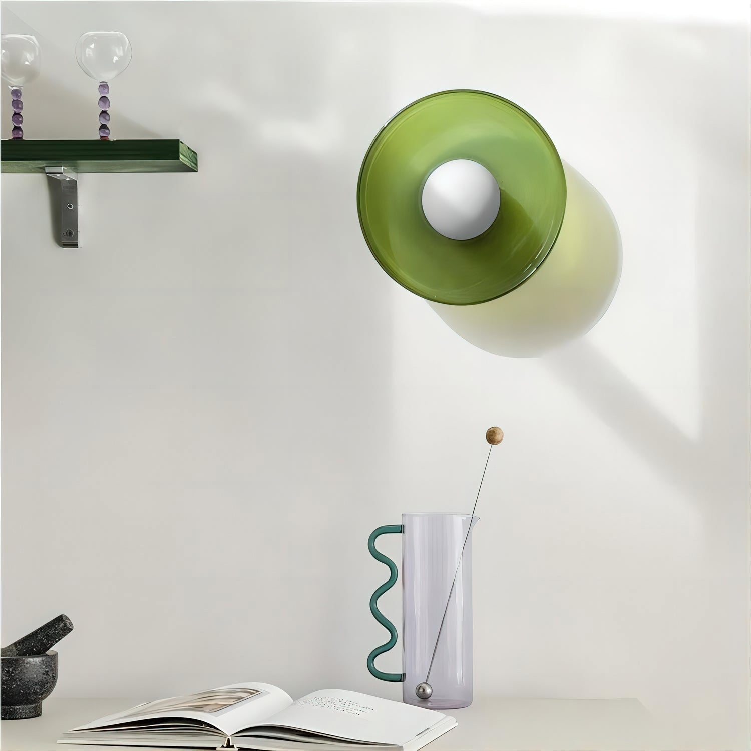 Disc Orb Plafondlamp – Moderne Glazen Lampenkap Rond Scandinavisch Design Messing Basis 3 Lichtpunten Warm Licht Woonkamer Slaapkamer Eetkamer | Sansoti