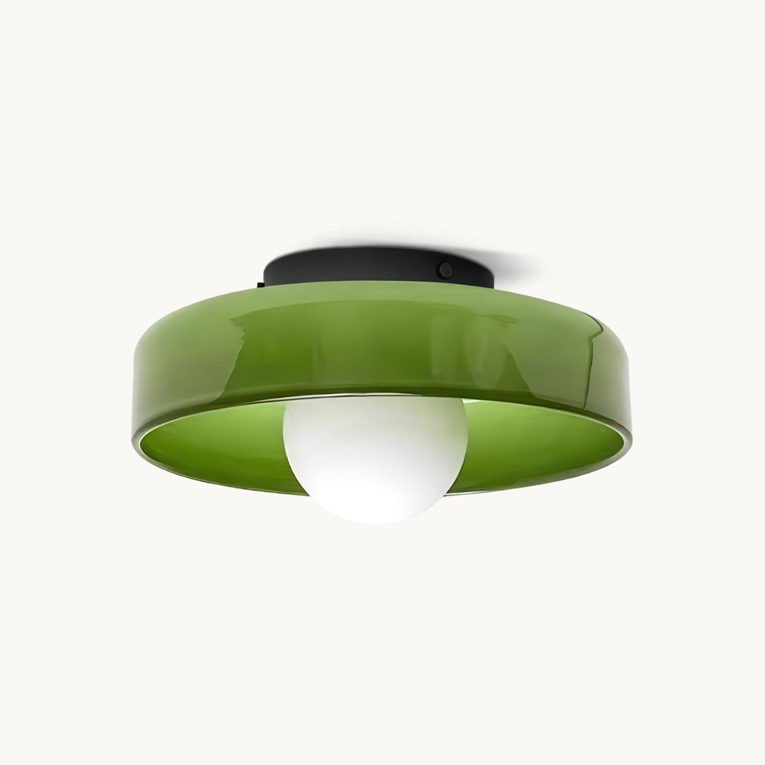 Disc Orb Plafondlamp – Moderne Glazen Lampenkap Rond Scandinavisch Design Messing Basis 3 Lichtpunten Warm Licht Woonkamer Slaapkamer Eetkamer | Sansoti