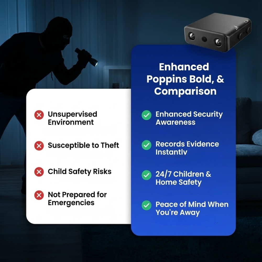 Compacte HD Beveiligingscamera met Audio en Bewegingsdetectie Nachtzicht Wi-Fi | Sansoti