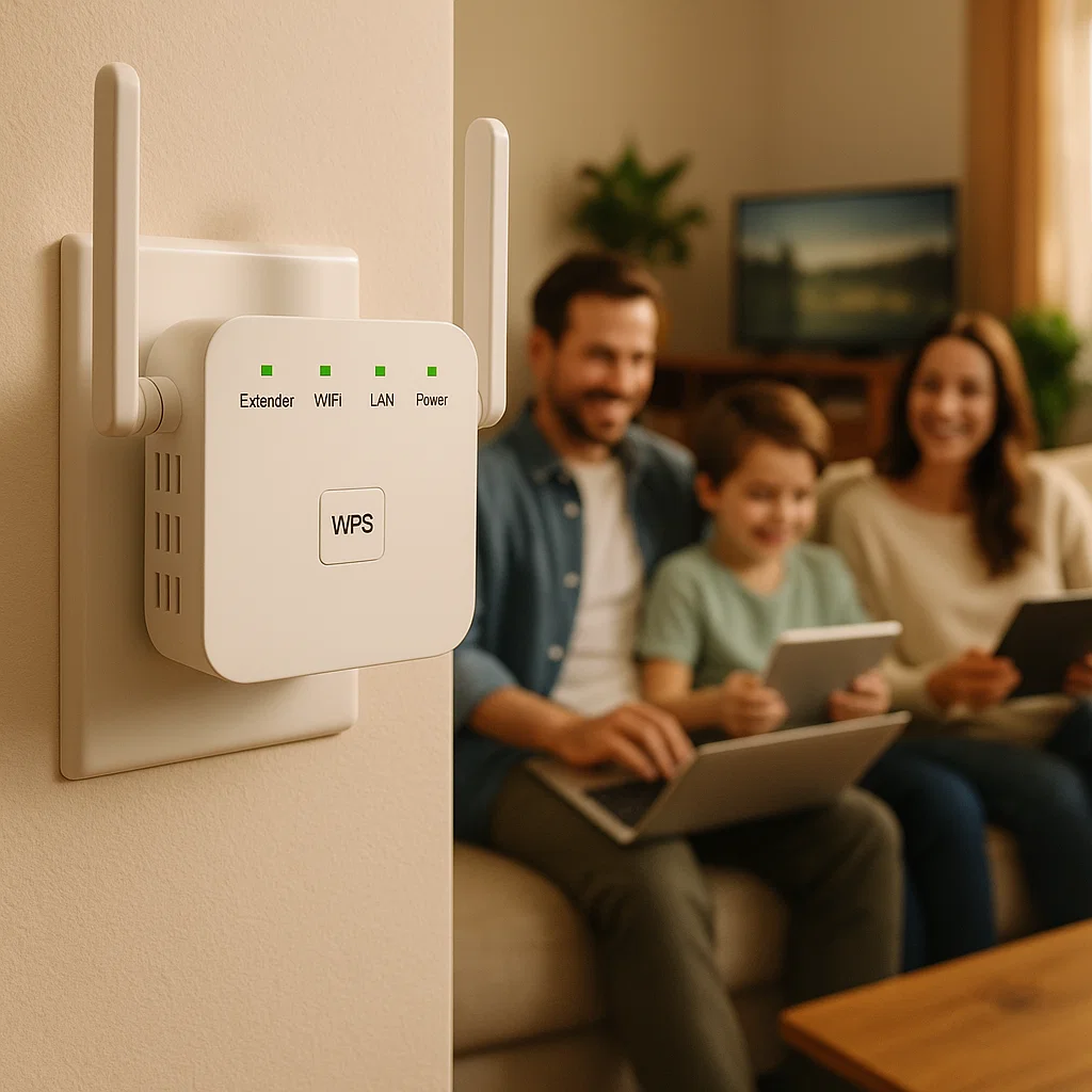 Draadloze Signaalversterker Dual-Band WiFi Bereikuitbreider voor Volledig Huisnetwerk 2.4 en 5 GHz Router | Sansoti