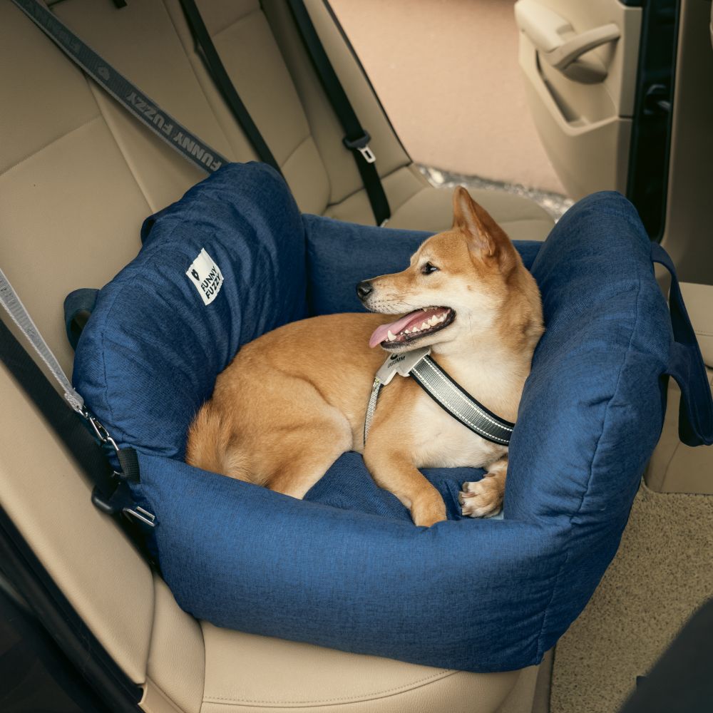 Autostoel Hondenmand First Class - Comfortabel Reiskussen voor Hond of Kat - Verstelbaar Wasbaar Autoreizen | Sansoti