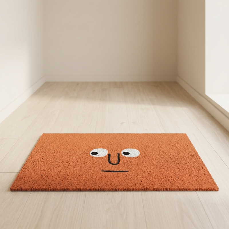 Welkommat Emoji Design Polyester met Antislip Rubberen Achterkant - Duurzame Deurmat voor Entree Hal en Gang | Sansoti