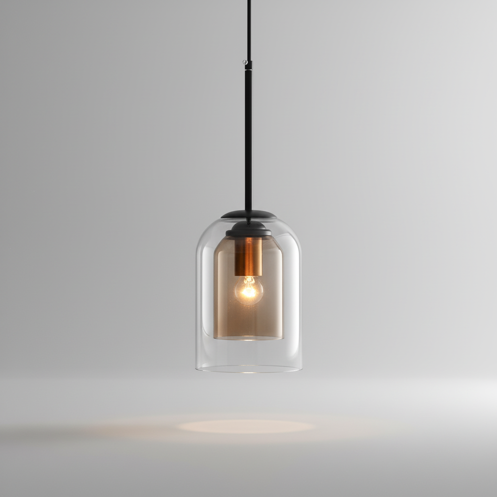 Dubbele Glazen Hanglamp Rookglas Roest Midcentury E27 Verstelbaar 150cm Eetkamer Woonkamer Sfeervol Design | Sansoti
