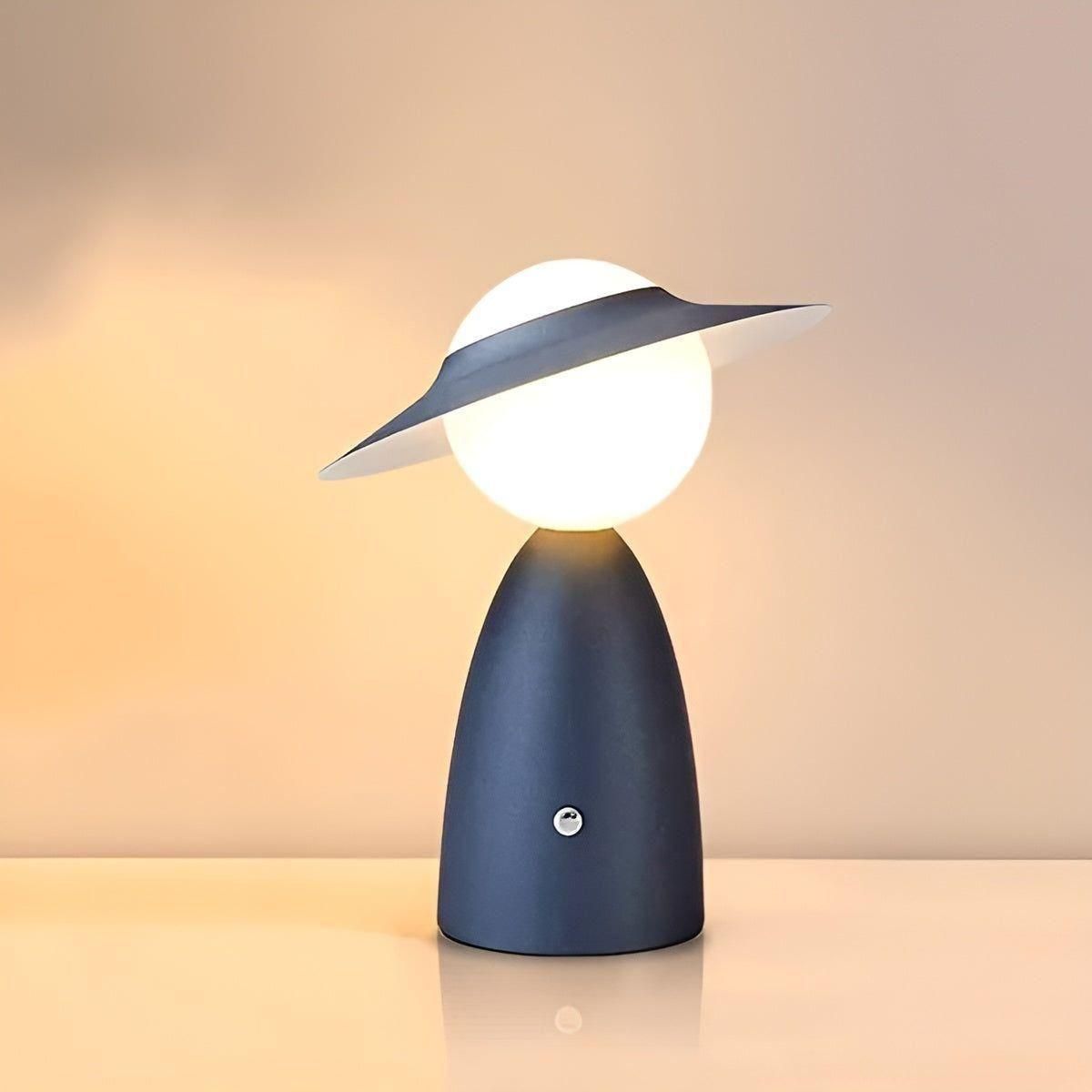 Kabellose Tischlampe LED Akku Touch Metall Blau Rot Schlafzimmer Schreibtisch Nachtlicht Deko Wiederaufladbar | Restfield