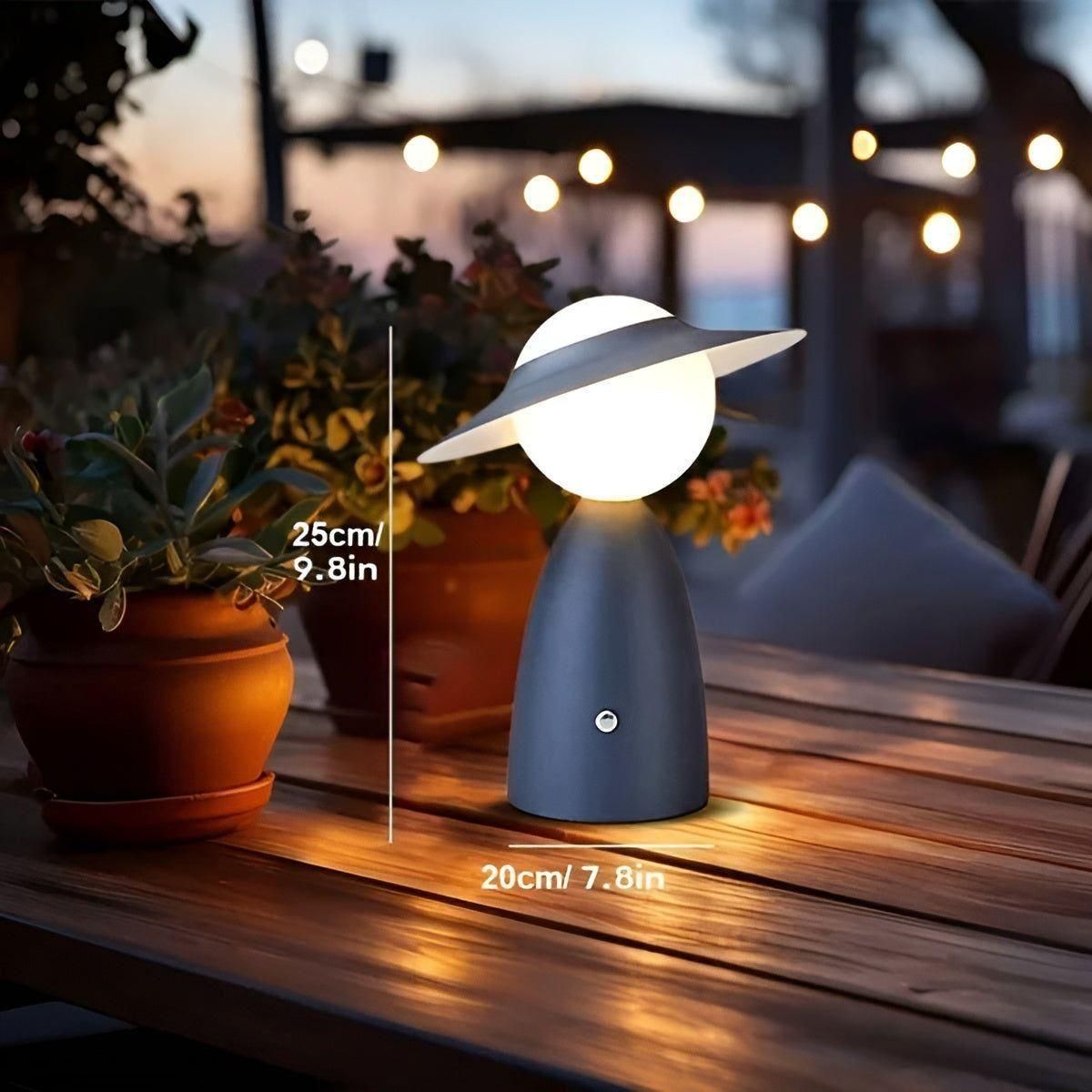 Kabellose Tischlampe LED Akku Touch Metall Blau Rot Schlafzimmer Schreibtisch Nachtlicht Deko Wiederaufladbar | Restfield