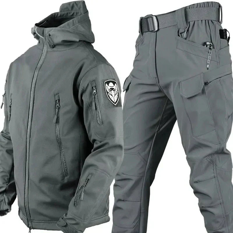 Tactische Outdoorset Heren Jack en Broek Waterdicht Windbestendig Functioneel voor Outdoor Activiteiten | Sansoti