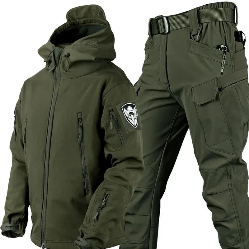 Tactische Outdoorset Heren Jack en Broek Waterdicht Windbestendig Functioneel voor Outdoor Activiteiten | Sansoti