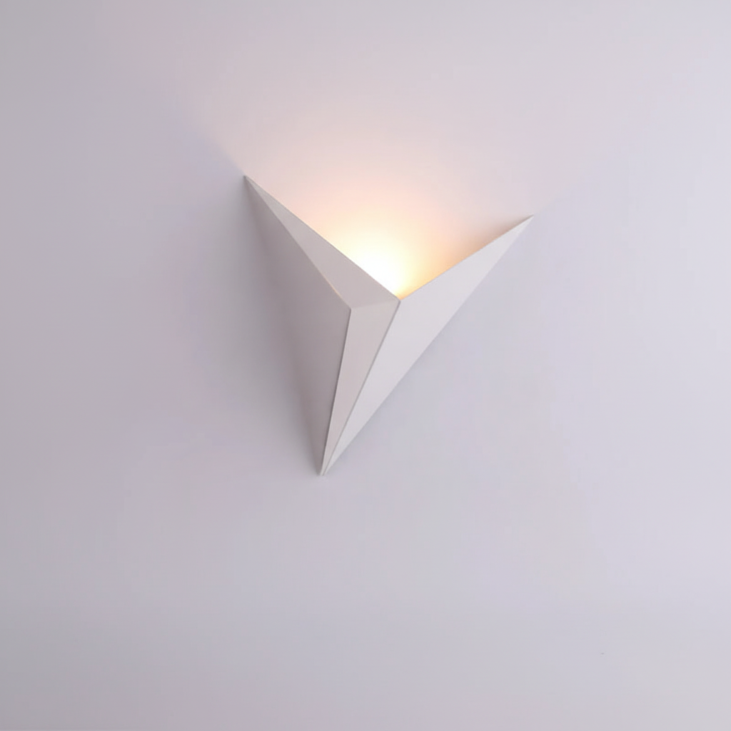 Wandlamp Driehoek LED IJzer Zwart Wit Goud Warm Koud Wit Woonkamer Slaapkamer Minimalistisch Wandlicht Scandinavisch | Sansoti