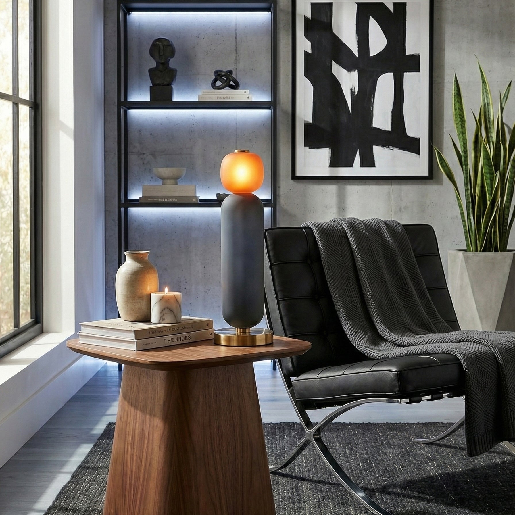 Glazen Tafellamp met Gouden Voet – Modern Design met Gekleurde Kappen – 15-53 cm | Sansoti