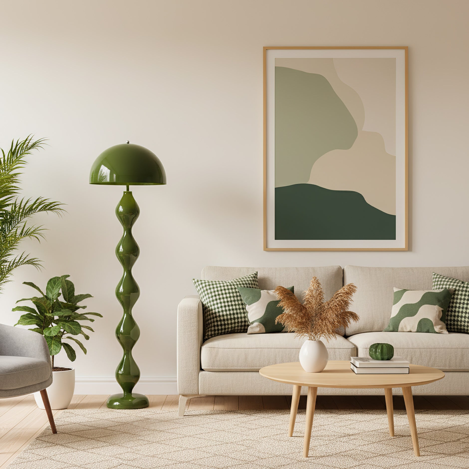 Paddenstoel Vloerlamp Gekleurd Hars 40cm Ø x 150cm H Art Deco Stijl Woon- en Slaapkamerverlichting Staande Lamp Modern Design | Sansoti