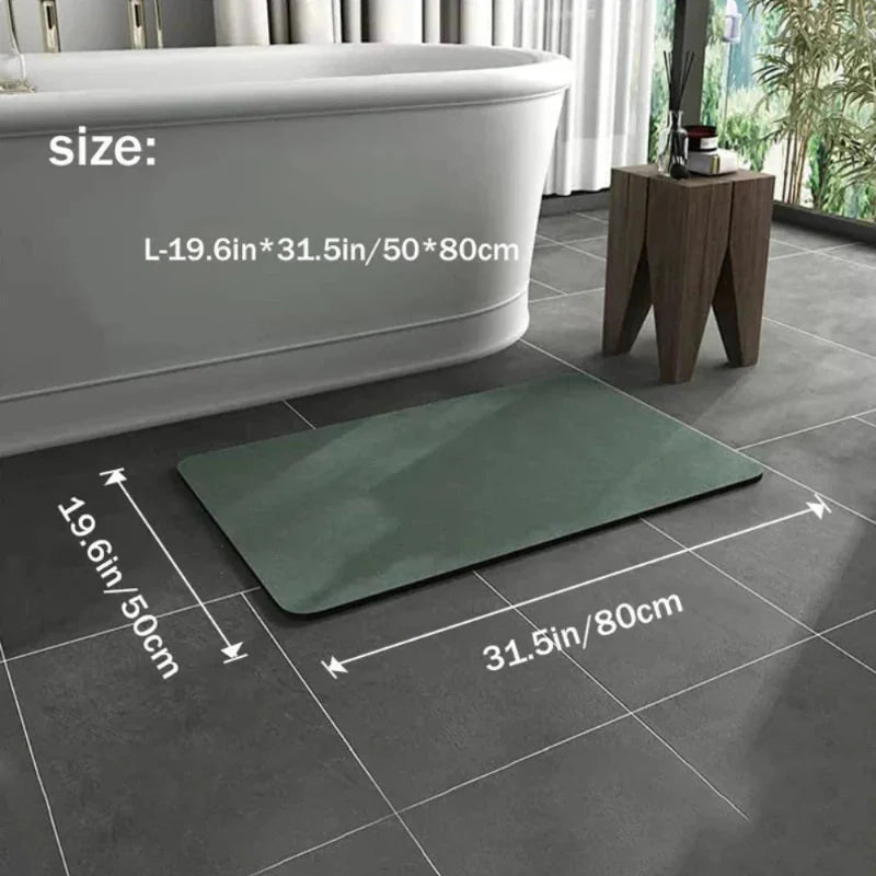Diatomeeënaarde Badmat – Sneldrogend & Antislip – Zachte Natuurlijke Vochtabsorptie voor Douche en Bad | Sansoti
