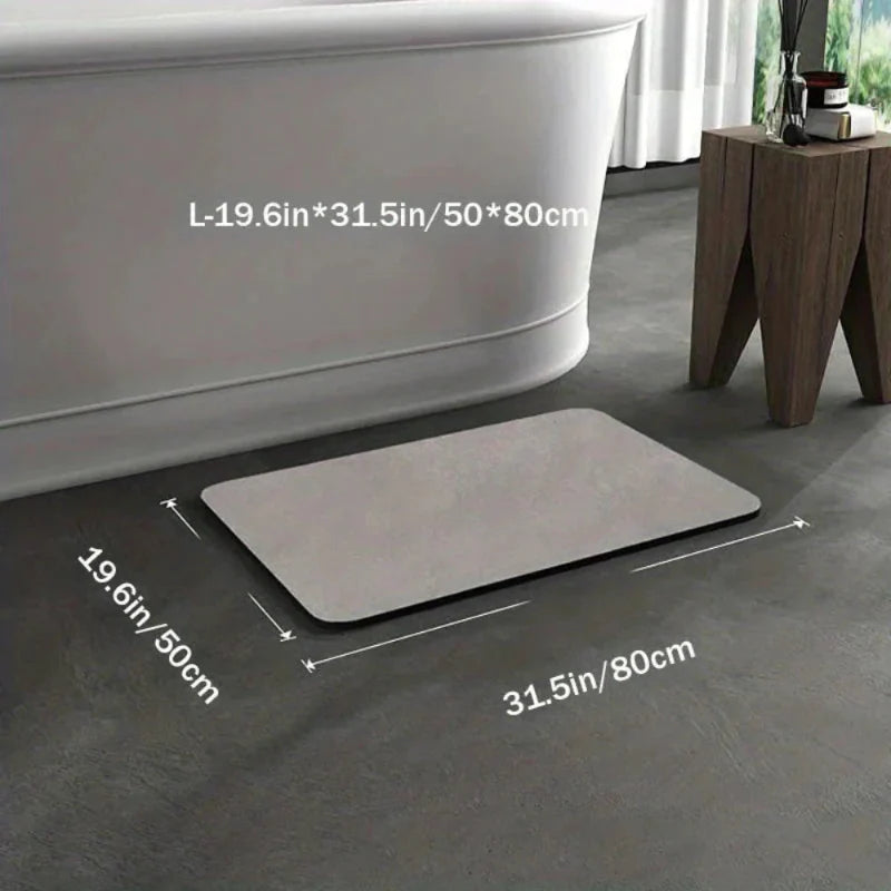 Diatomeeënaarde Badmat – Sneldrogend & Antislip – Zachte Natuurlijke Vochtabsorptie voor Douche en Bad | Sansoti