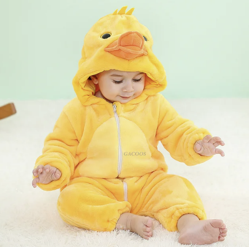 Baby Onesie Dierenpakje Panda Dinosaurus Tijger Muis – Zachte Fleece Jumpsuit Babykleding Romper 0-4 Jaar | Sansoti