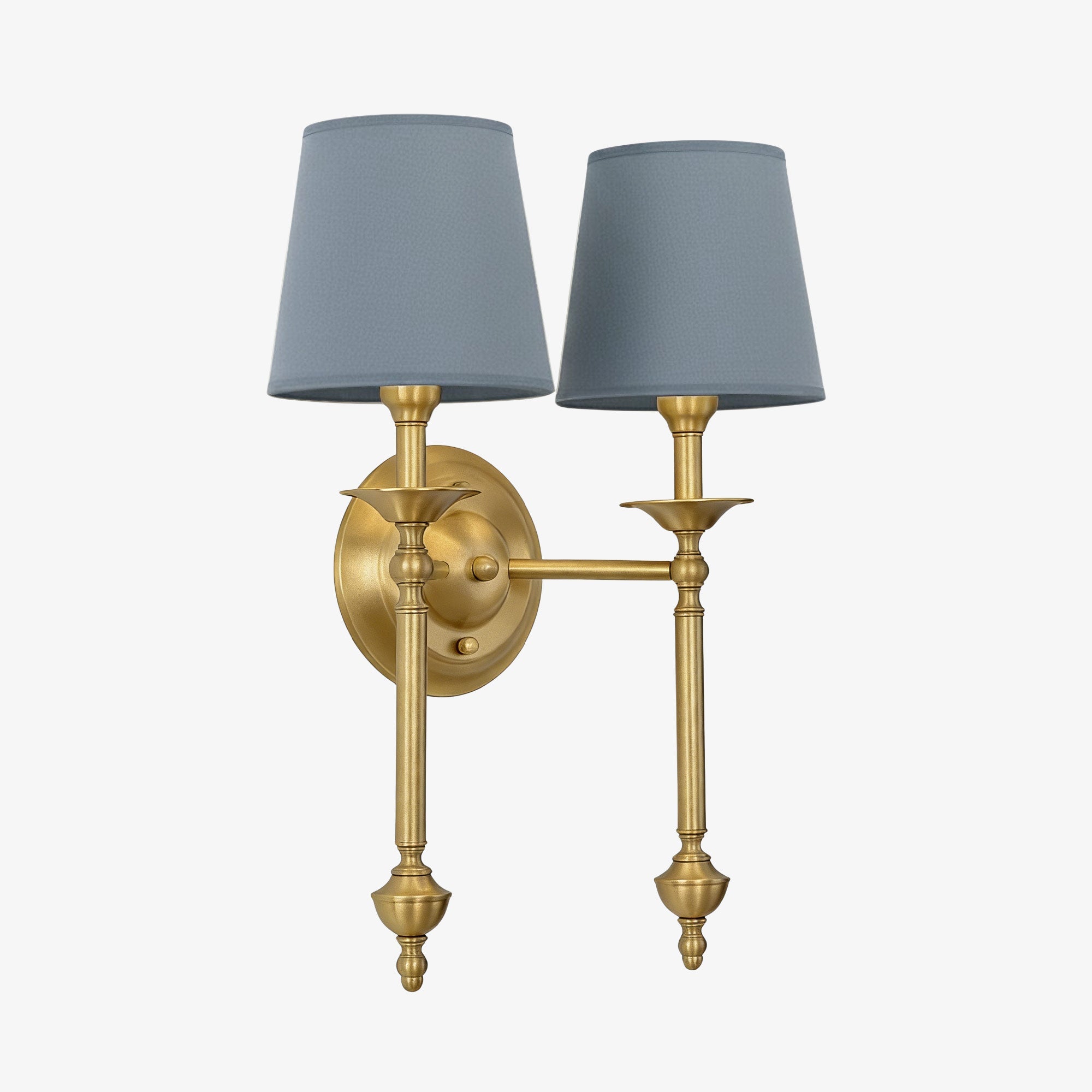 Stoffen Wandlamp met Vintage Koperen Afwerking – Sfeervolle Verlichting voor Hal, Slaapkamer en Woonkamer | Sansoti