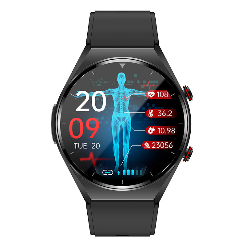 Smartwatch met Bloeddrukmeter ECG Hartslag Gezondheidsmonitor Horloge Fitness Tracker Sport | Sansoti