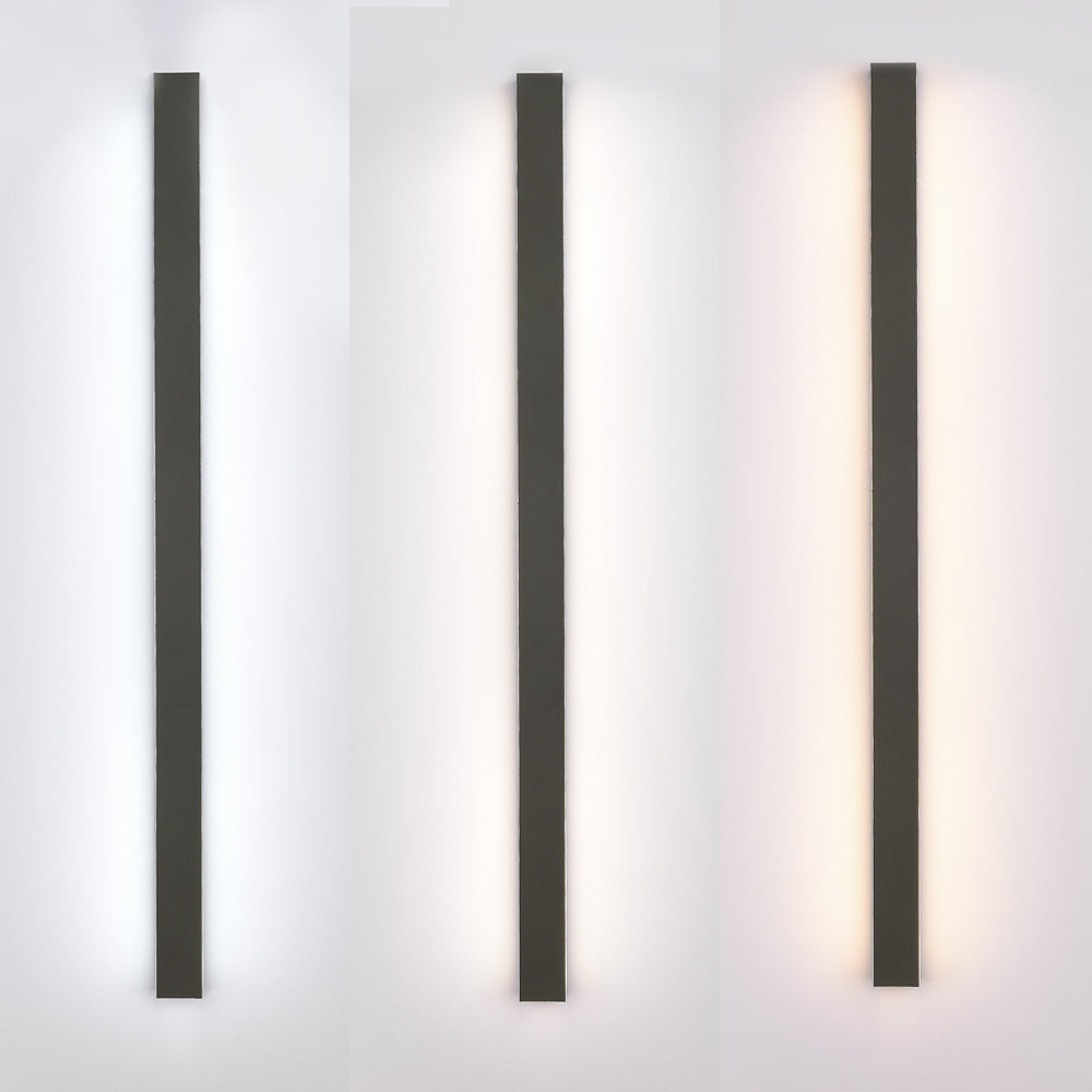 Buitenwandlamp LED Lineair Metaal Acryl IP65 Tuin Gang Zwart 30-200cm Dimbaar | Sansoti
