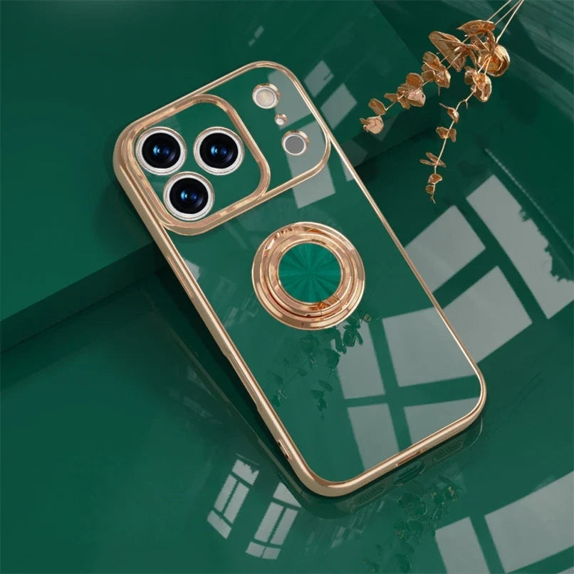 Telefoonhoesje met Ringhouder & Magnetische Steun voor Veilig Autogebruik iPhone 14 15 16 17 Pro Max | Sansoti
