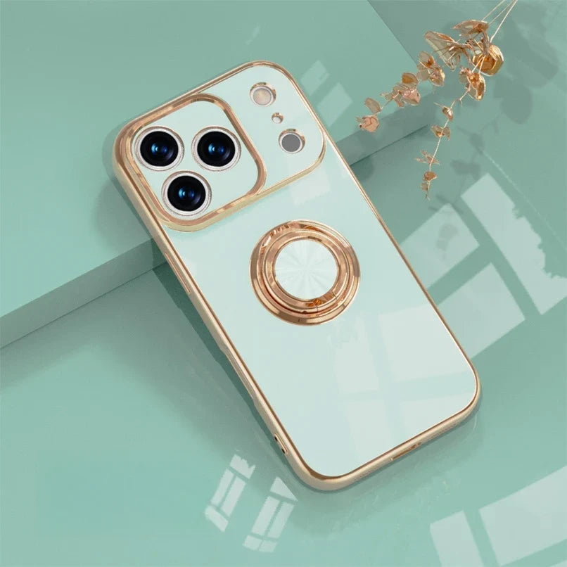 Telefoonhoesje met Ringhouder & Magnetische Steun voor Veilig Autogebruik iPhone 14 15 16 17 Pro Max | Sansoti