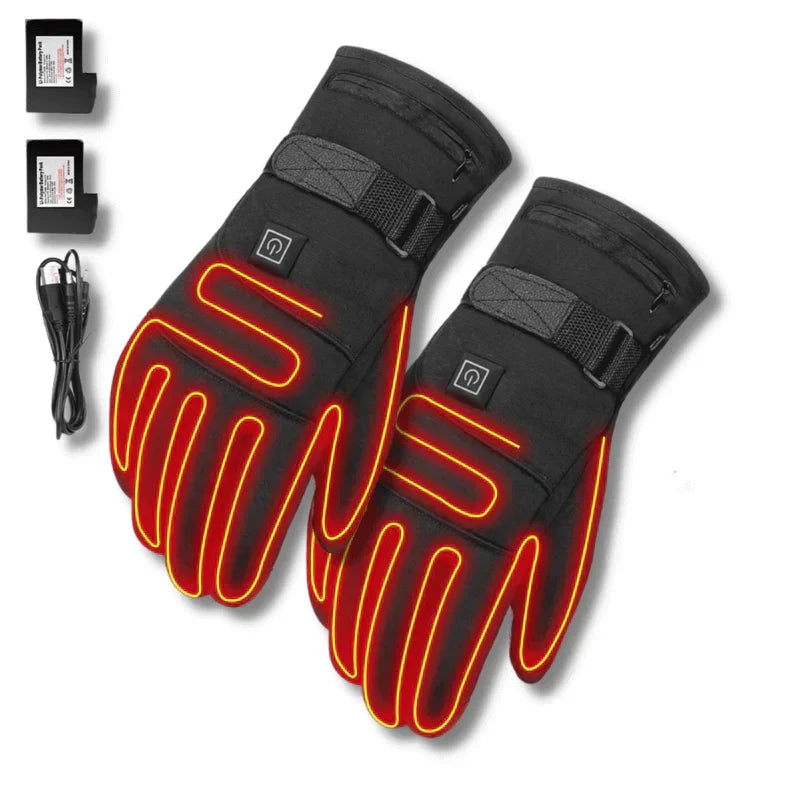 Elektrisch beheizte Handschuhe Unisex mit Touchscreen, wasserdicht, für Winter, Skifahren, Wandern und Outdoor-Sportaktivitäten | Sansoti